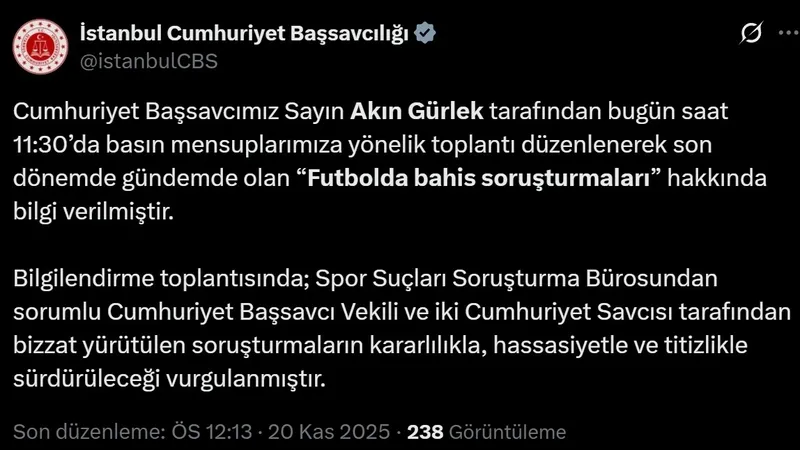 Savcılık açıklaması (Ekran görüntüsü)