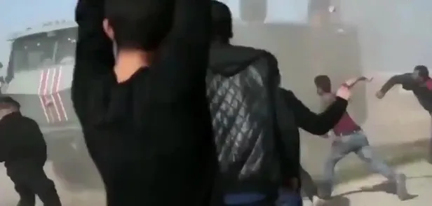 YPG/PKK yandaşları Rus askeri aracına molotofkokteyli ile saldırdı-1