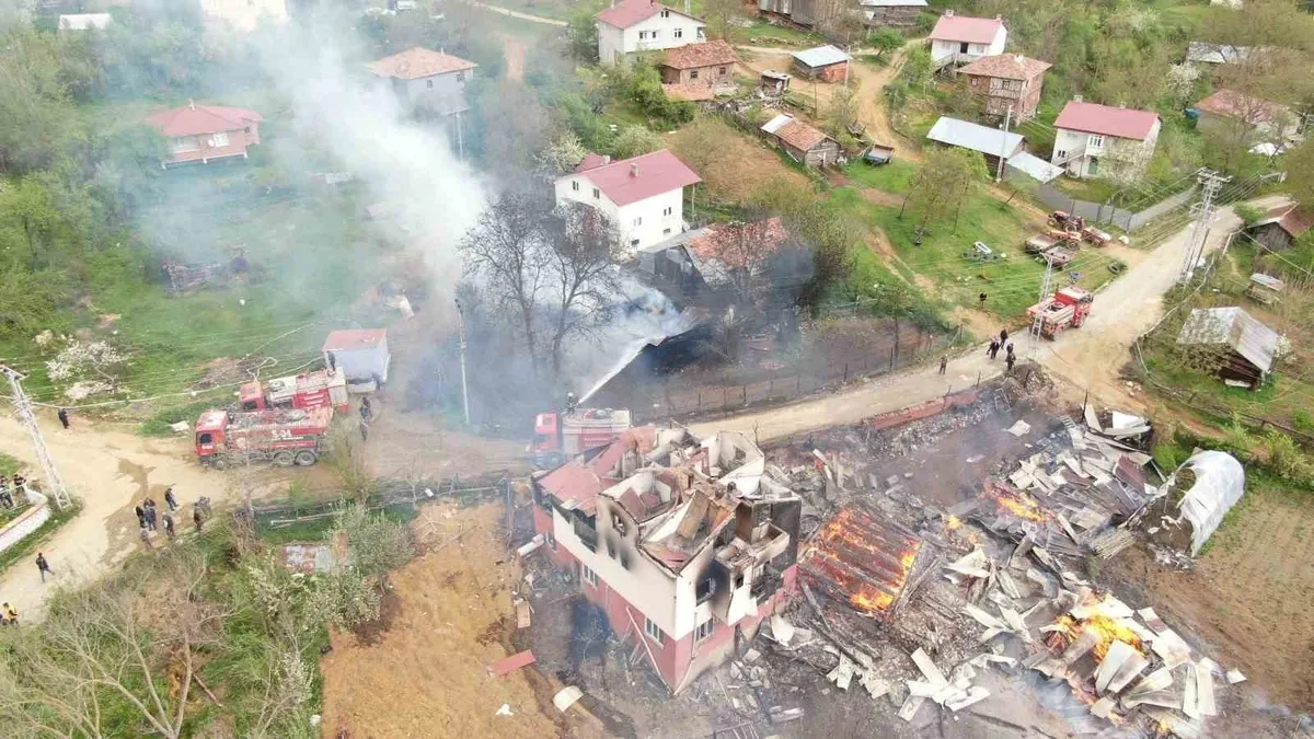 Kastamonu'da korku dolu anlar! Yangın çevreye de sıçradı: Ev, ambar, samanlık... Hayvanlar telef oldu!