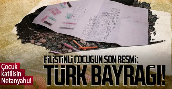 Katil İsrail'in katliamında şehit olan 11 yaşındaki kızın son resmi: Türk bayrağı!-1