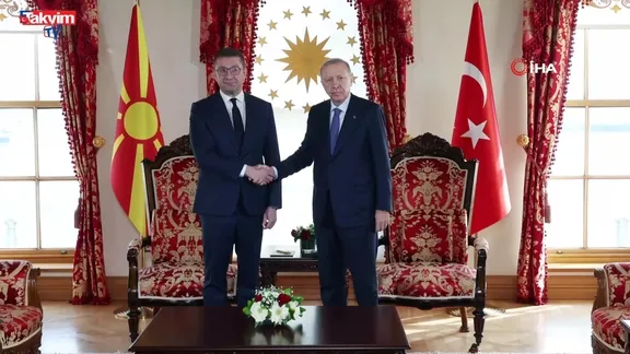 Başkan Erdoğan Kuzey Makedonya Başbakanı Mickoski’yi kabul etti