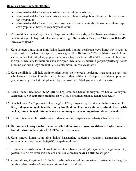 TOKİ resmen duyurdu: 2+1 ve 3+1 daire satılacak! Aylık 13.285 TL taksit, peşinat ise... - 9