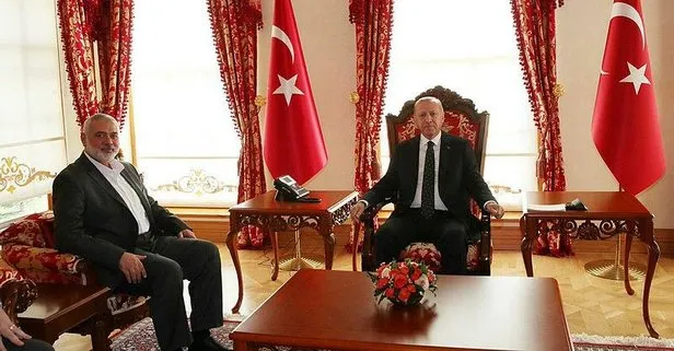 Başkan Erdoğan, Hamas Siyasi Büro Başkanı İsmail Heniyye’yi kabul etti