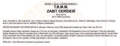 Mustafa Kemal TBMM Başkanlığı seçimini 1 oyla kazanmıştı-1