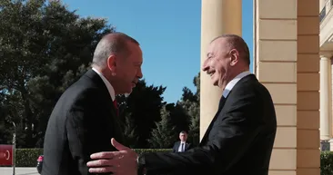 Başkan Erdoğanın Bakü ziyaretinden ilk kareler