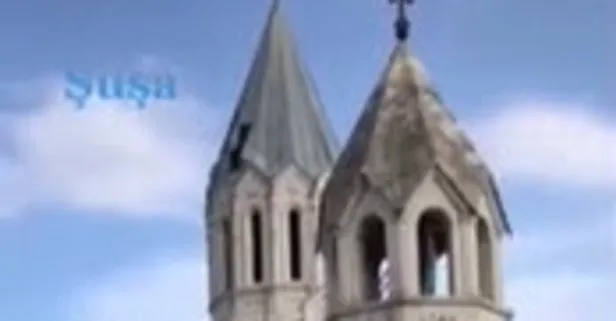 Azerbaycan, Karabağ’ın sözde lideri Araik Harutyunyan’ın dua ettiği Şuşa’daki kilisenin görüntülerini paylaştı