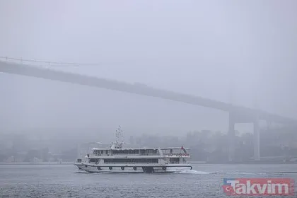 İstanbul’dan sis manzaraları... Köprüler kayboldu