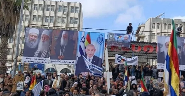 Dürzilerden Süveyda’da ayrılıkçı provokasyon: Netanyahu posterleri dikkat çekti