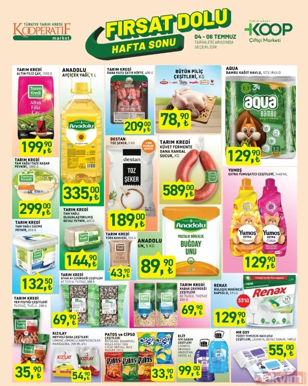 Bütün Piliç Çeşitleri, Kg: 78,90 Tl Aqua Bambu Kağıt Havlu, 12'Li Rulo: 129,90 Tl Tarım Kredi Yarım Yağlı Taze Kaşar Peyniri, 500 G: 299,00 Tl Destan Toz Şeker,...