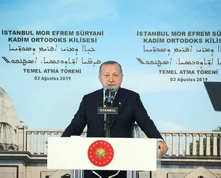 Başkan Erdoğan İstanbulda Ortodoks Kilisesinin temelini attı