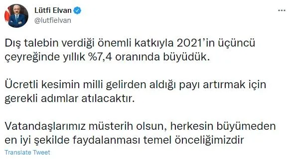 Hazine ve Maliye Bakanı Lütfi Elvan: Ücretli kesimin milli gelirden aldığı payı artırmak için gerekli adımlar atılacak-2