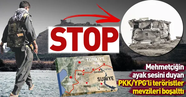PKK/YPG'li teröristler mevzileri boşalttı