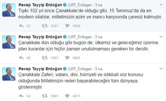 Erdoğan’dan “18 Mart Çanakkale Zaferi” mesajı!-2