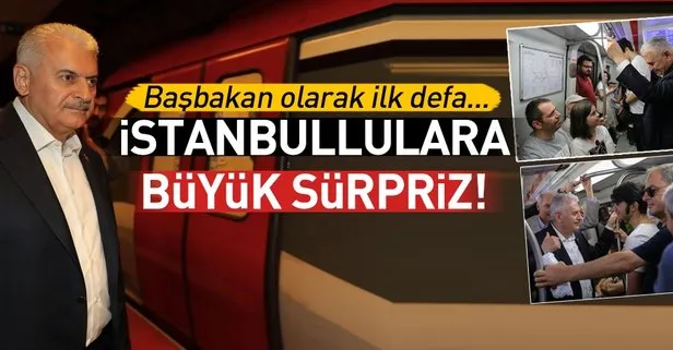 Başbakan Yıldırım metro ve Marmaray’ı kullandı