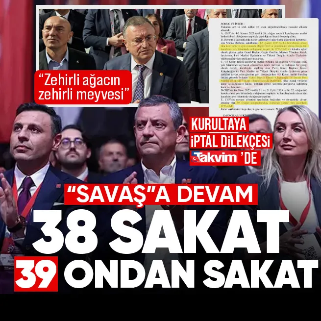 Lütfü Savaştan CHPnin 39. Olağan Kurultayına iptal istemi! Takvim dilekçeye ulaştı... Zehirli ağacın zehirli meyvesi misali sakat
