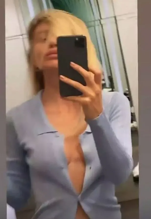 Gülşen giyinse de olay giyinmese de kendinden geçti! Gülşen'den ayna karşısında sütyensiz 'kardeşim helikopter' dansı-6