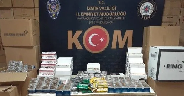 İzmir’de 6 milyon 48 bin 680 TL’lik kaçak ürün ele geçirildi