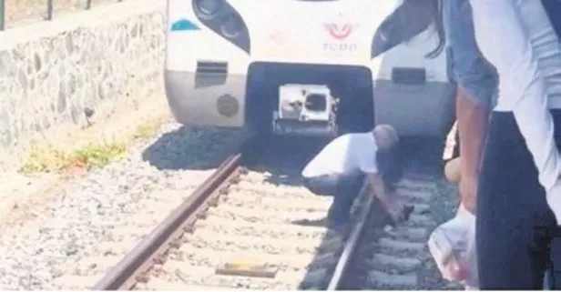 Bakırköy Marmaray’da makinist yavru kediyi raylardan kurtardı