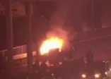 15 Temmuz Şehitler Köprüsü'nde araç yangını!