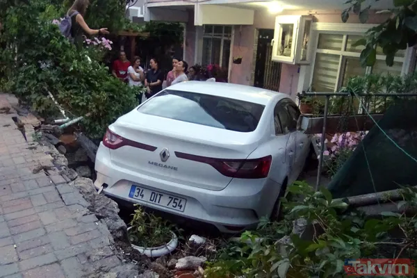 SON DAKİKA: İstanbul Avcılar'da otomobil bahçeye girdi: Dede ve torun 5 dakikayla kurtuldu! Dehşet anları kamerada - 11