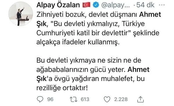 Sabah gazetesi yazarı Melih Altınok'tan "Devlet katildir yıkılmalı" diyen Ahmet Şık'a tepki: Artık yeraltına mı iner, dağ başına mı çıkar...-6