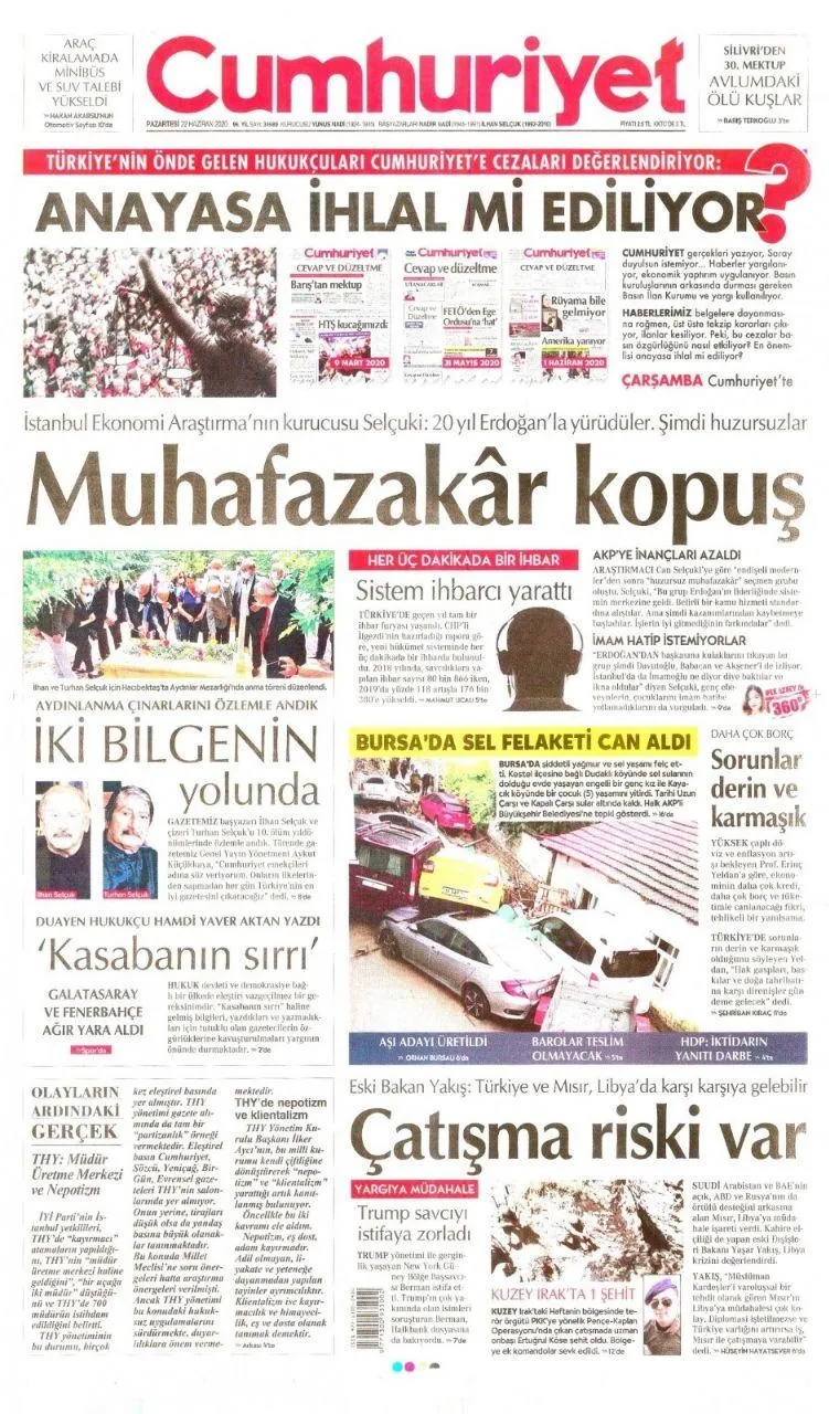 İftira ve yalanların gazetesi Cumhuriyet aldığı tekzipler üzerinden ajitasyon yapıyor!