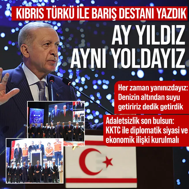 Başkan Erdoğandan KKTCde önemli açıklamalar! KKTC ile diplomatik-siyasi-ekonomik ilişki kurulmalı