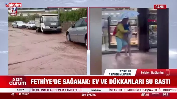 Muğla’da sağanak hayatı felç etti! - Video