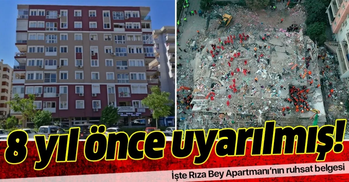 Riza Bey Apartmani Nin Ruhsati 27 Sene Once Verilmis Bayrakli Belediyesi Uyarilmasina Ragmen 8 Yil Boyunca Hicbir Onlem Almamis Takvim