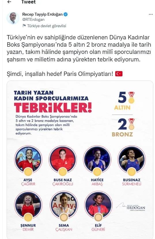 Ayşe Çağırır, Buse Naz Çakıroğlu, Hatice Akbaş, Busenaz Sürmeneli ve Şennur Demir dünya şampiyonu oldu!-3