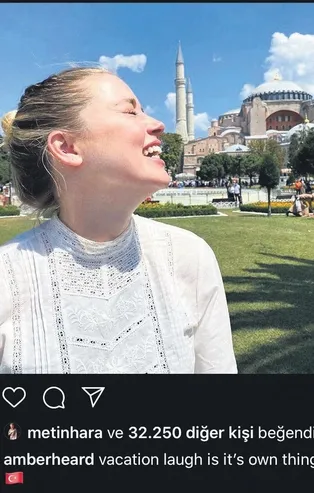 Amber Heard İstanbul'u turluyor