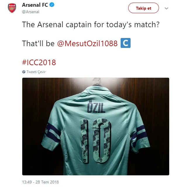 Arsenal'in yeni kaptanı Mesut Özil oldu-1