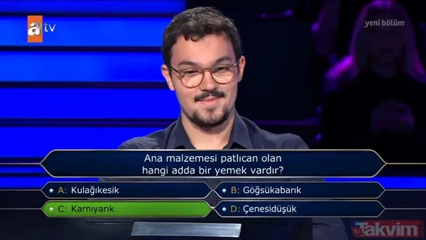 "Kim Milyoner Olmak İster?"de heyecan dolu anlar: Yarışmacı doğru karar verdiğine sevindi! "Hangisi "banlamak" kelimesinin sözlükteki anlamlarından biridir?" - 5