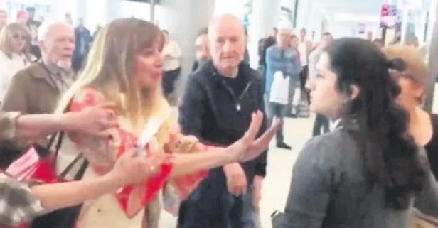 İstanbul Havalimanı’nda Funda Esenç, uçağı rötar yapınca görevliye hakaretler yağdırdı