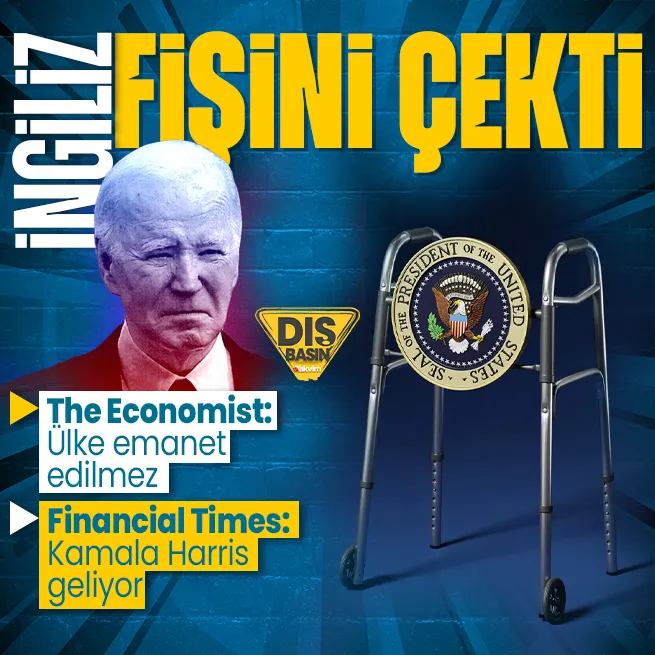 İngiliz basını Joe Biden’ın fişini çekti: The Economist’ten yürüteçli kapak! Financial Times ‘Kamala Harris geliyor’ dedi