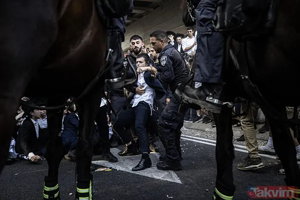 Terör devleti İsrail her geçen gün daha da karışıyor! Ultra Ortodoks Yahudiler (Harediler) yine sokaklara akın etti - 2