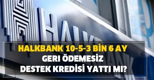 Halkbank 10-5-3 bin 6 ay geri ödemesiz destek kredisi yattı mı?