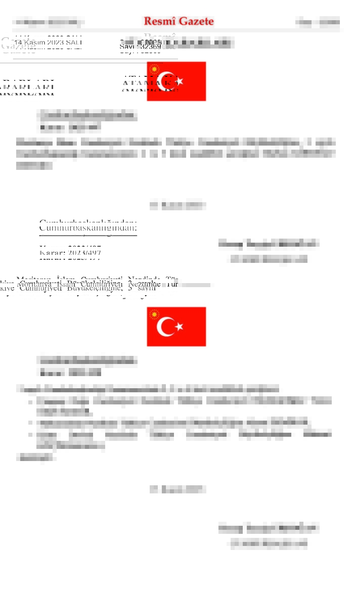 SON DAKİKA I Büyükelçi atamalarına ilişkin karar Resmi Gazete'de yayımlandı-2