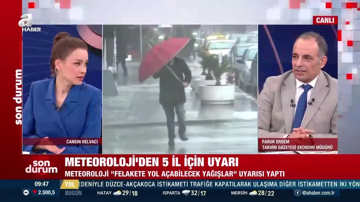 Meteorolojiden 5 şiddetli yağış uyarısı!