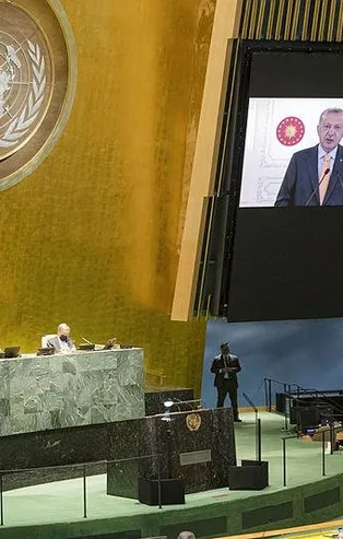 Başkan Erdoğan'ın BM'de İsrail'in işgallerini haykırması İsrail Büyükelçisi Gilad Erdan'ın zoruna gitti! Salonu terk etti...