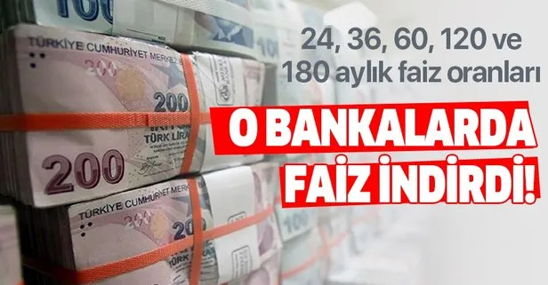 Ziraat Bankası, Halkbank, Vakıfbank ING, TEB 24 Aylık, 36 aylık, 60 aylık, 120 ve 180 aylık banka faiz oranları!