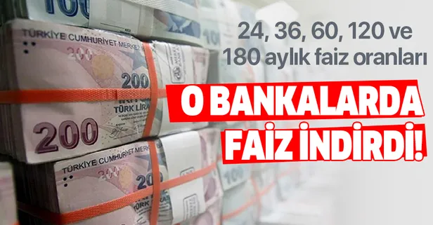 Ziraat Bankası, Halkbank, Vakıfbank ING, TEB 24 Aylık, 36 aylık, 60 aylık, 120 ve 180 aylık banka faiz oranları!