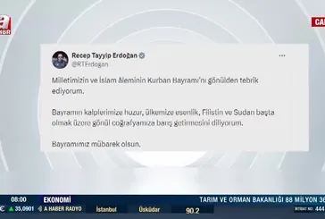 Başkan Erdoğan'dan Kurban Bayramı mesajı