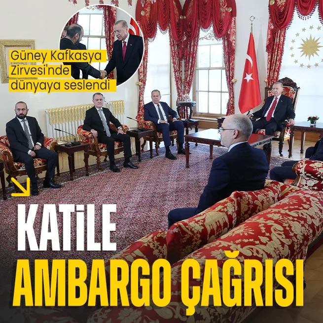 Dolmabahçedeki kritik zirve sonrası Başkan Erdoğandan katile ambargo çağrısı!