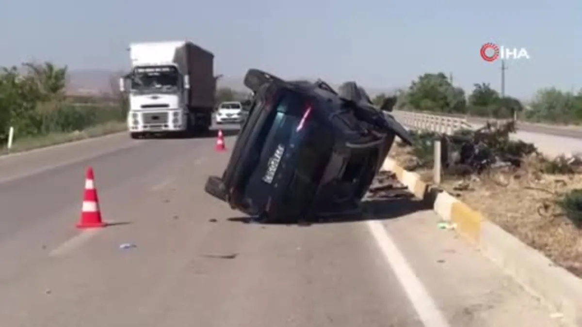 Konya'da kontrolden çıkan cip takla attı: 3 yaralı