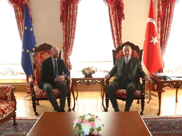 Son dakika: Başkan Erdoğan, AB Konseyi Başkanı Michel'i kabul etti-1