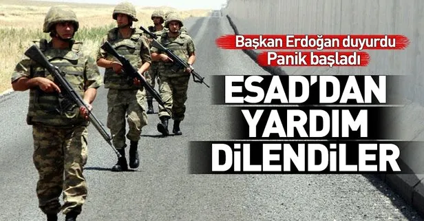 YPG/PKK Türkiye’ye karşı Esad’dan yardım dilendi!