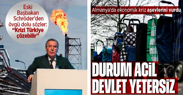 Almanya’da ekonomik kriz aşevlerine talebi patlattı! Eski Başbakan Schröder'den flaş açıklama: "Krizi Türkiye çözebilir"