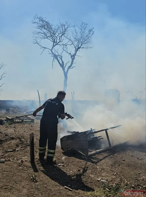 Edirne'de yangın, hayvanların barındığı ağıla sıçradı! - 8