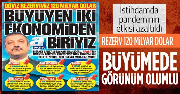Merkez Bankası Başkanı Şahap Kavcıoğlu’ndan önemli açıklamalar: Büyüyen iki ekonomiden biriyiz